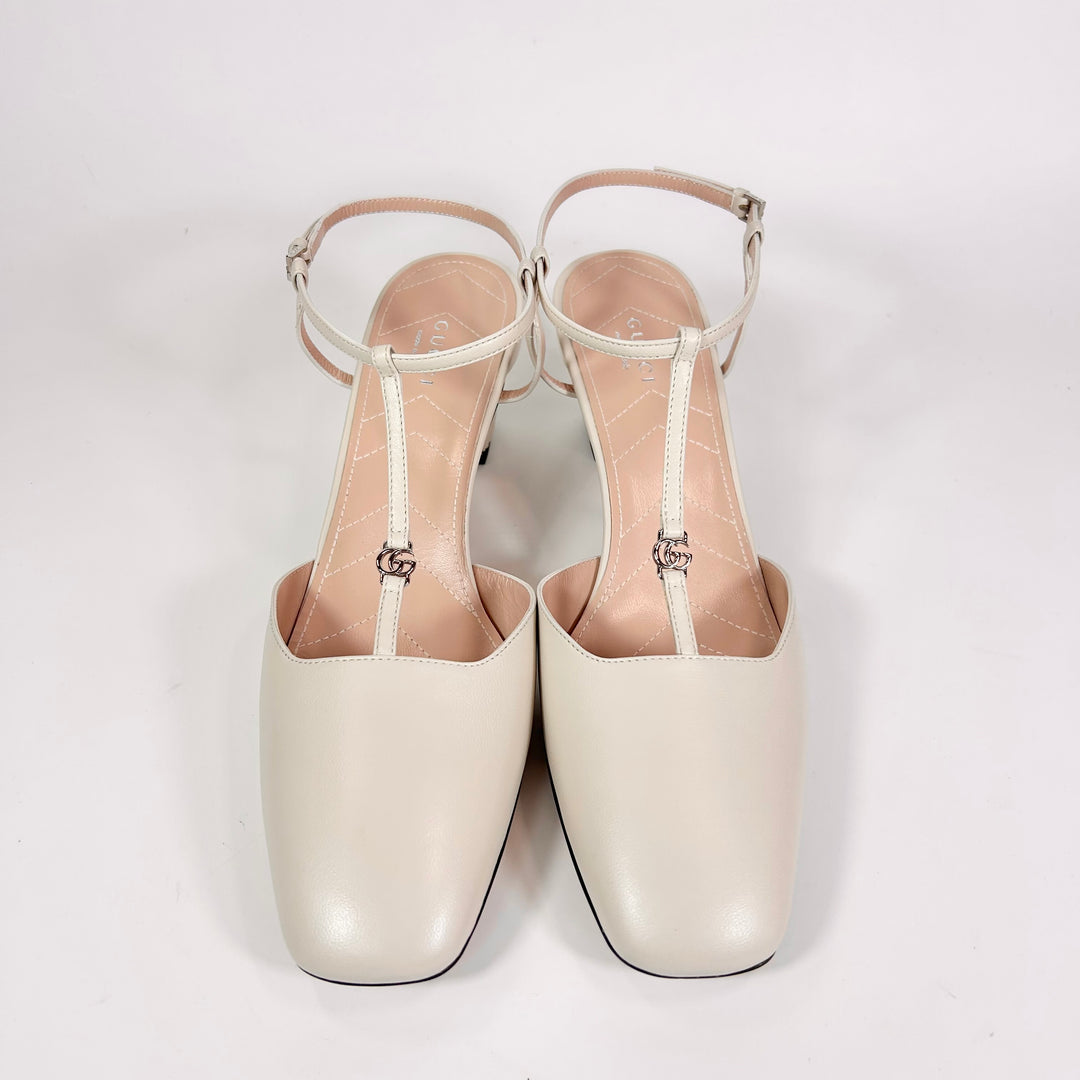 Gucci Petite GG Slingback Nappa Leather Heel - Women’s 10