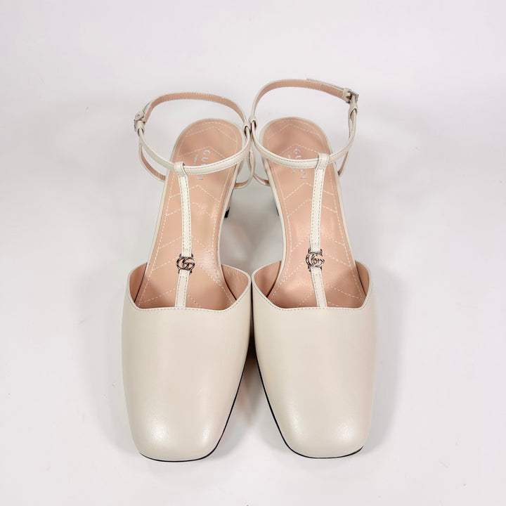 Gucci Petite GG Slingback Nappa Leather Heel - Women’s 10