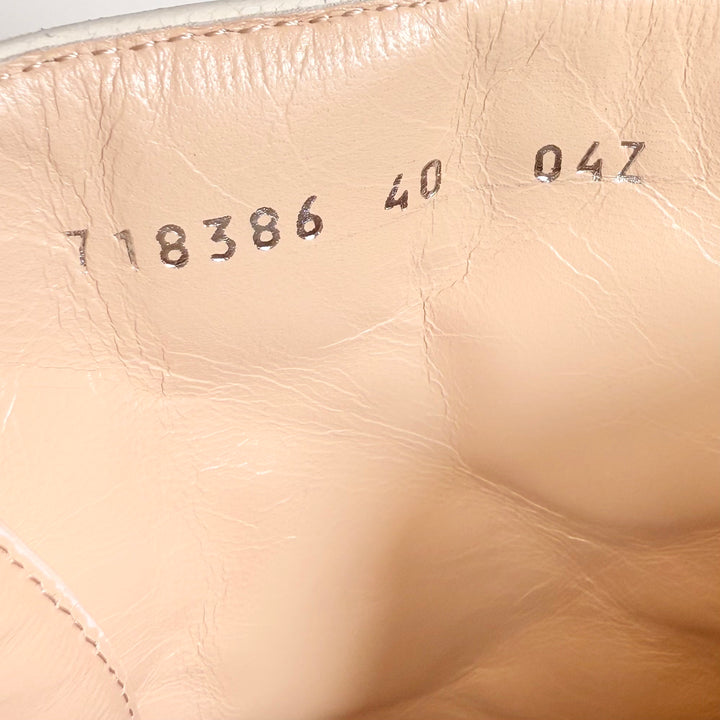 Gucci Cordovan Lux Nappa GG Matelasse Lace Up Combat Boot - Women’s 10