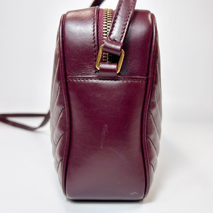 Saint Laurent Medium Lou Camera Bag Burgundy