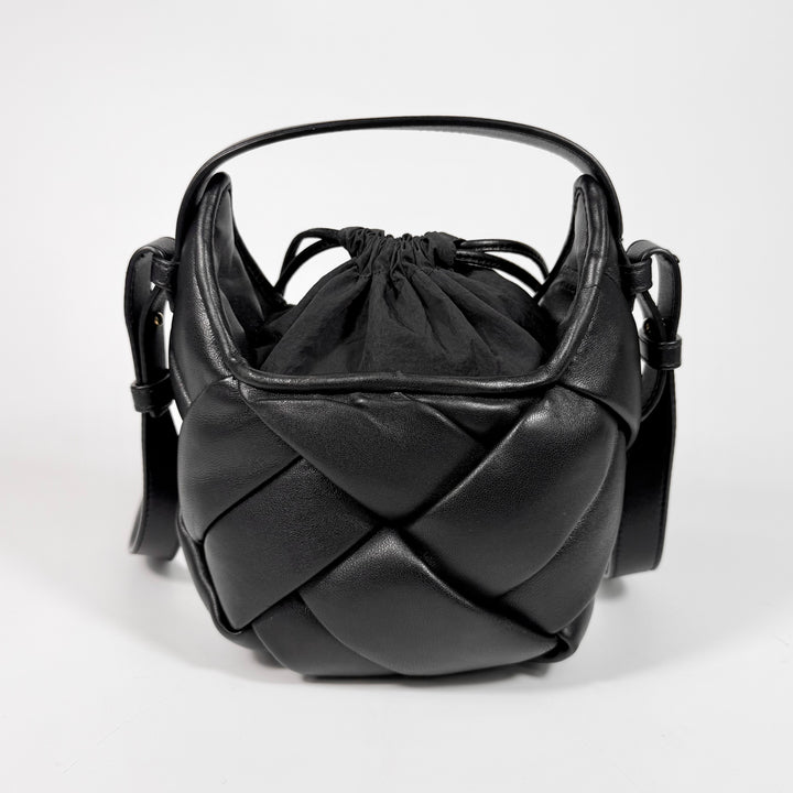 Bottega Veneta Lambskin Intreccio Small Helmet Bag