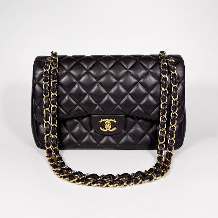 Chanel Quilted Lambskin Jumbo Double Flap Bag