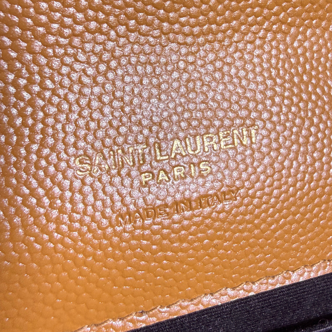 Saint Laurent Grain De Poudre Cassandre Flap Pouch