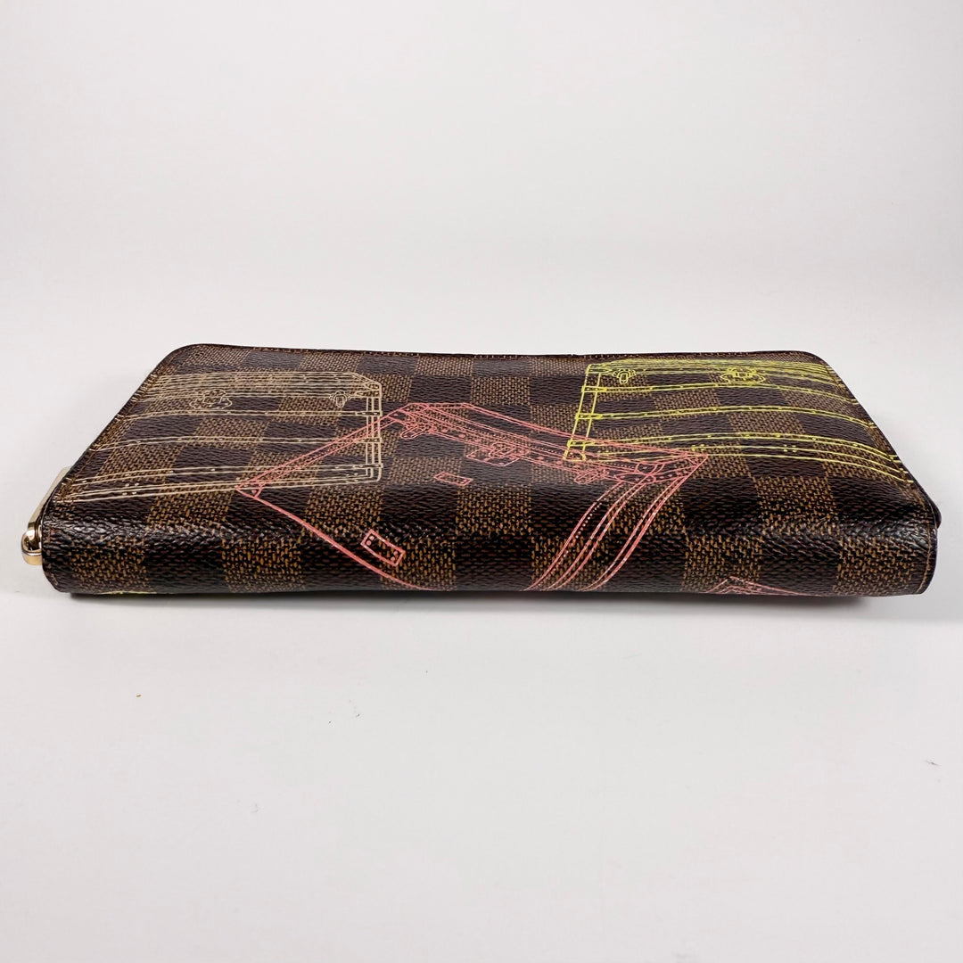 Louis Vuitton Damier Ebene Animation Zippy Wallet