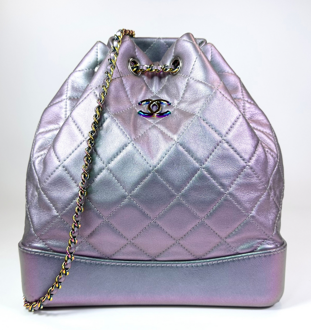 Chanel Iridescent Lambskin Gabrielle Chain Backpack