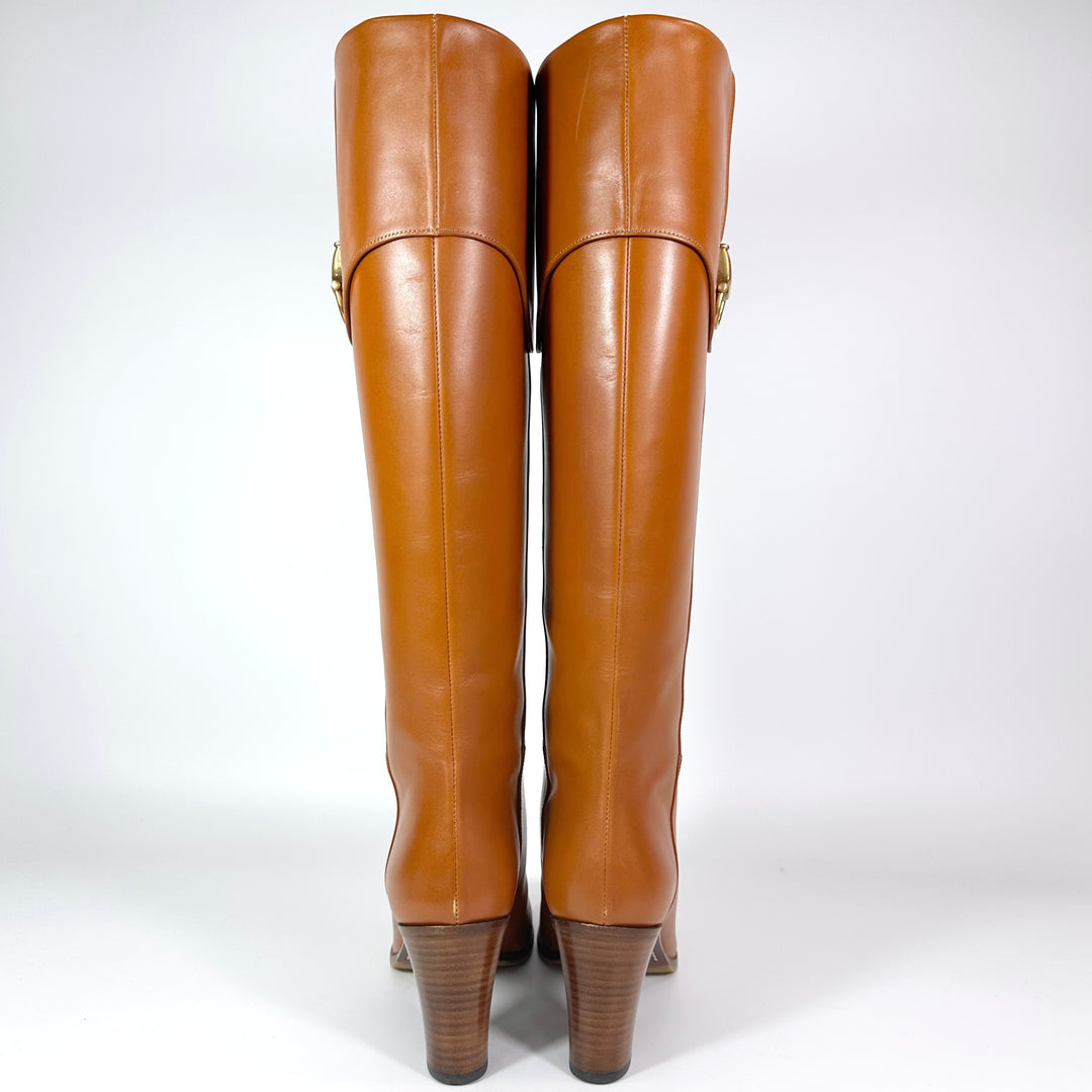 Gucci Half Horsebit Knee High Leather Boot - Women’s 9