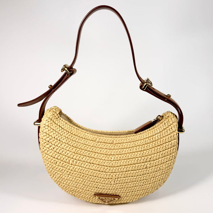 Prada Crochet Arqué Shoulder Bag