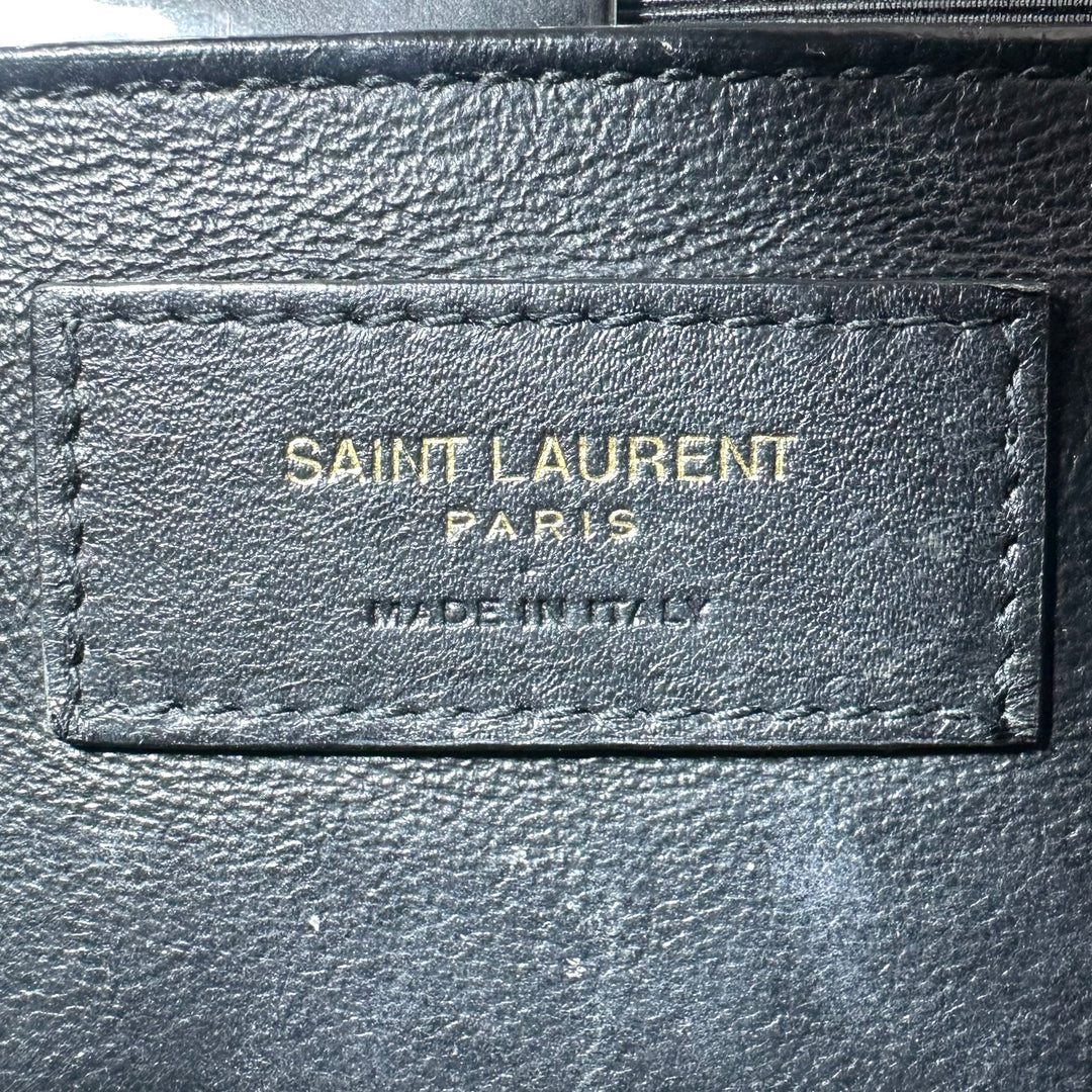 Saint Laurent Medium Suede Triquilt Envelope Shoulder Bag