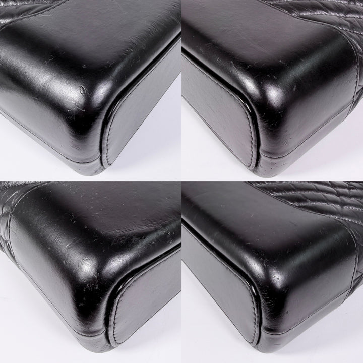 Chanel Chevron Aged Calfskin So Black Medium Gabrielle Bag