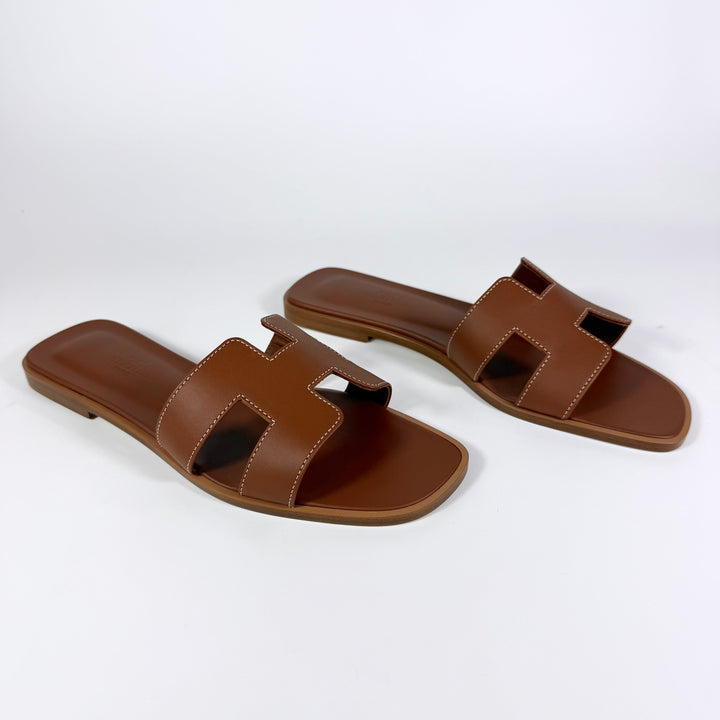 Hermès Box Calfskin Oran Sandal - Women’s 7.5