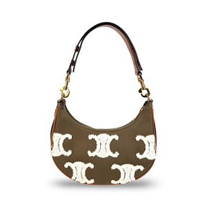 Celine Embroidered Triomphe Medium Ava Shoulder Bag