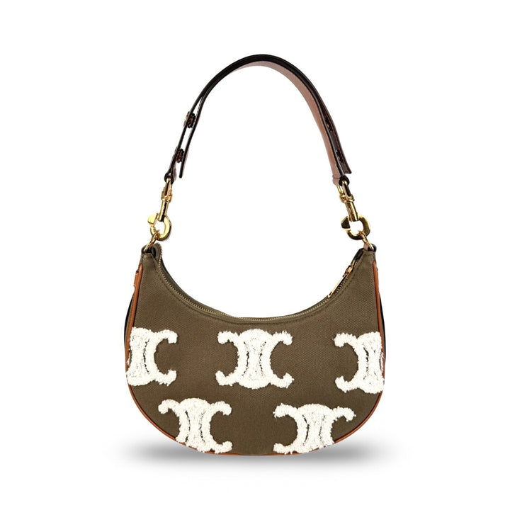Celine Embroidered Triomphe Medium Ava Shoulder Bag