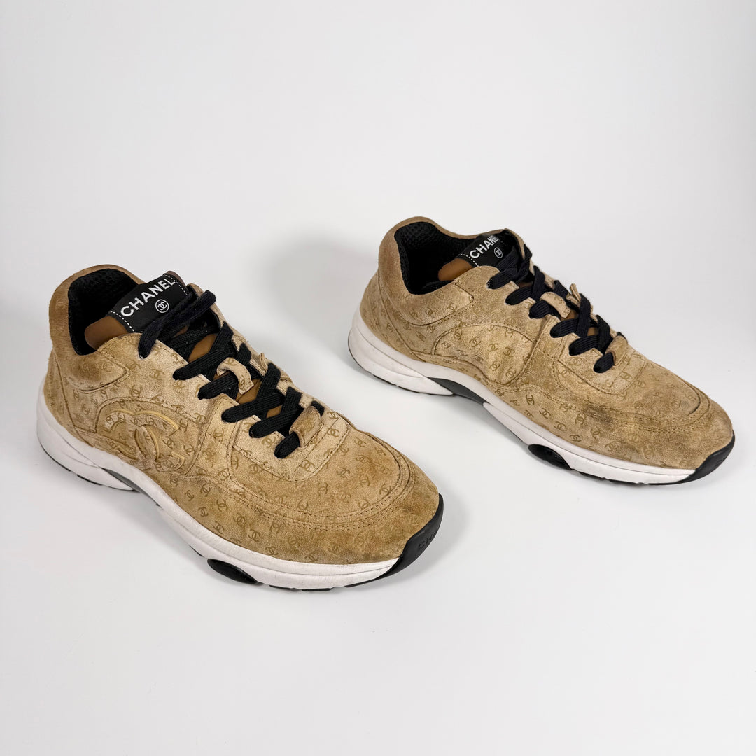 Chanel 22A Suede CC Print Sneaker - Women’s 9