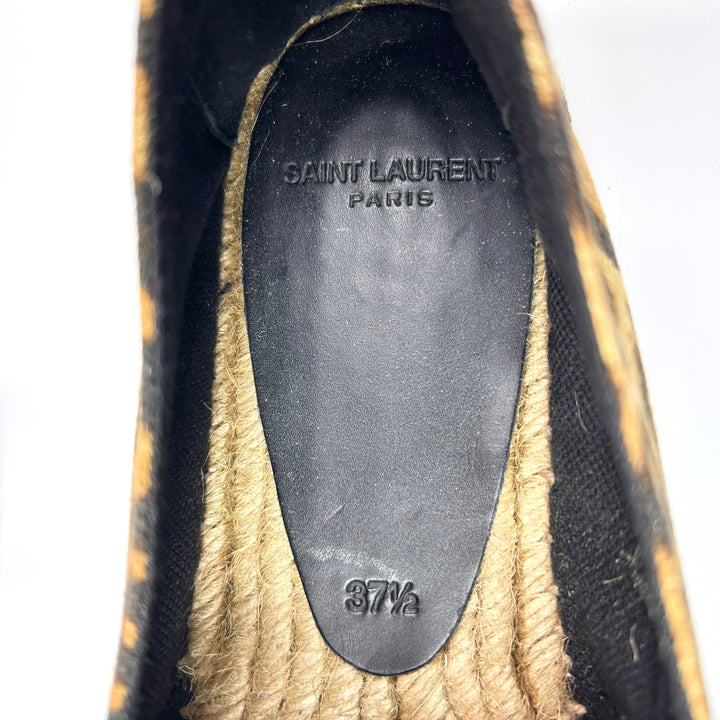 Saint Laurent Leopard Print Canvas Espadrille - Women’s 7.5