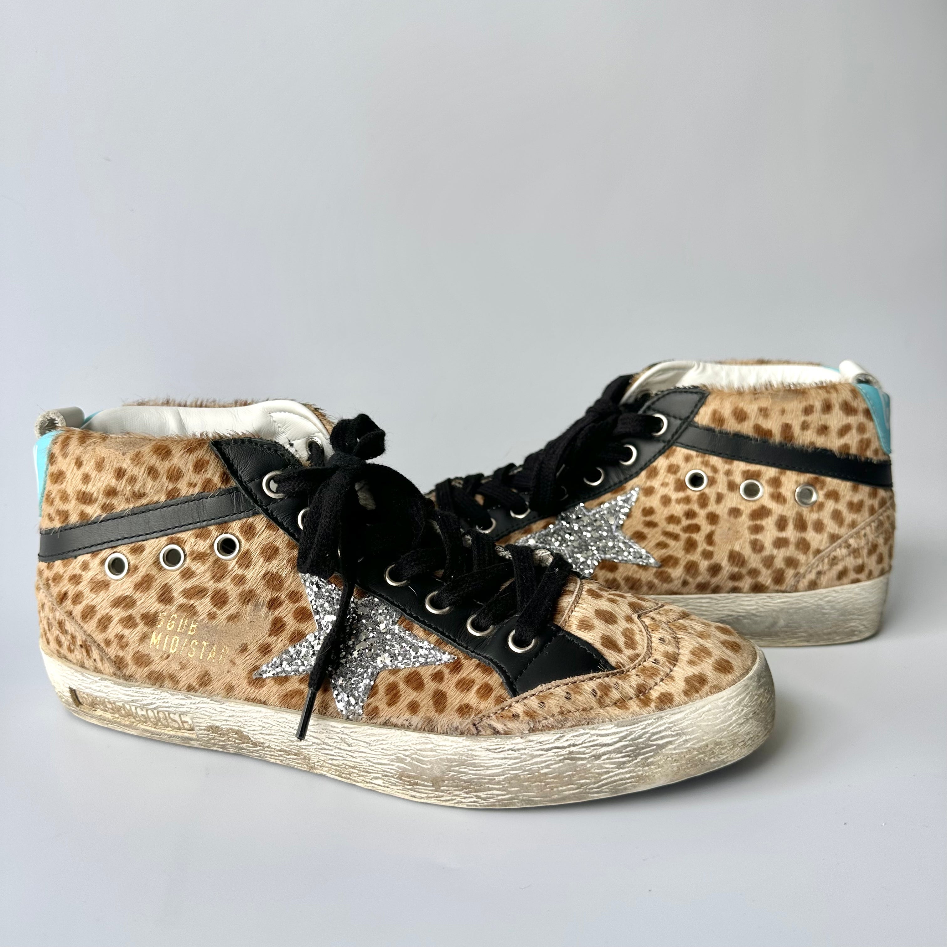 Golden goose calf hot sale hair leopard