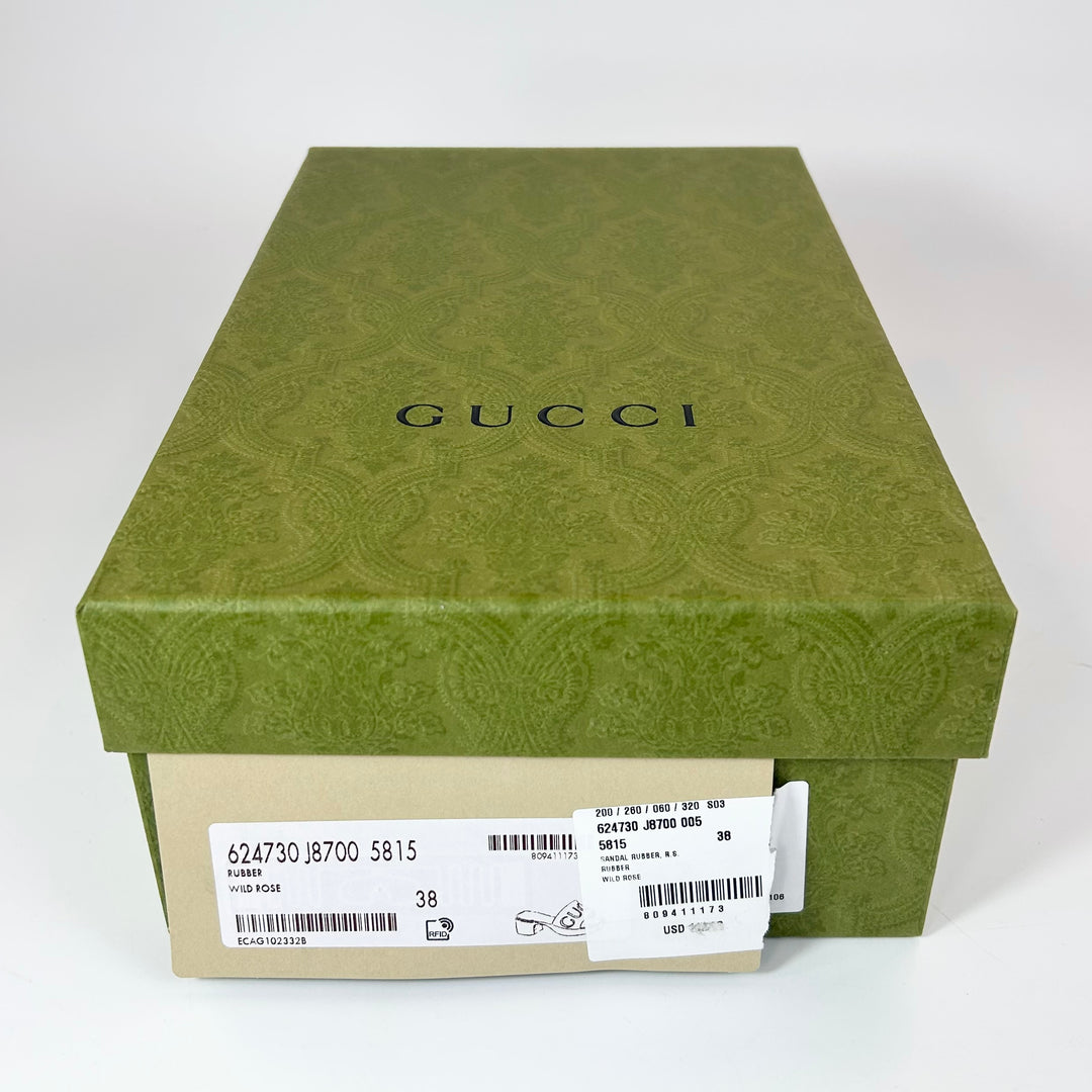 Gucci Rubber Logo Block Sandal - Women’s 8