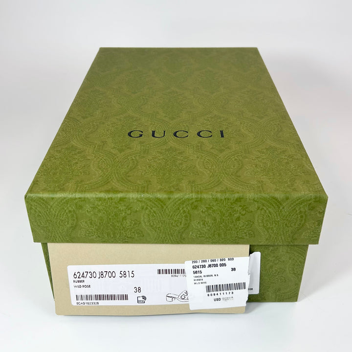 Gucci Rubber Logo Block Sandal - Women’s 8