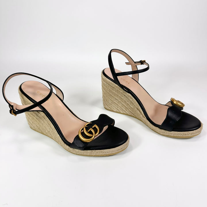 Gucci GG Marmont Espadrille Wedge Heel - Women’s 9.5