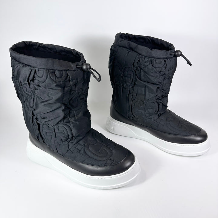 Gucci Matelasse Nylon Maxi GG Snow Boot - Men’s 12