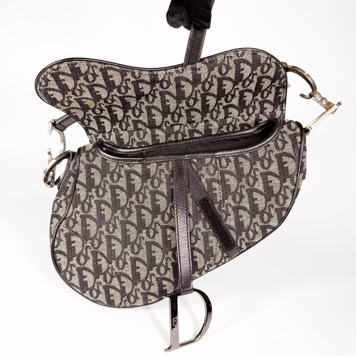 Christian Dior Oblique Canvas Saddle Bag