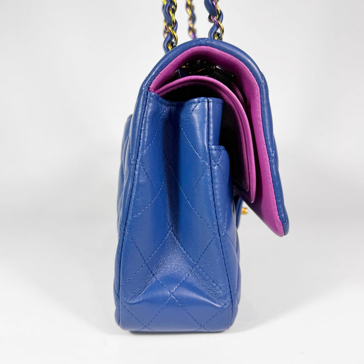 Chanel Rainbow Quilted Lambskin Medium Double Flap Bag