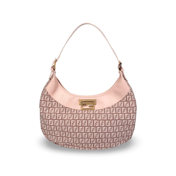 Fendi Zucchino Canvas Hobo Shoulder Bag