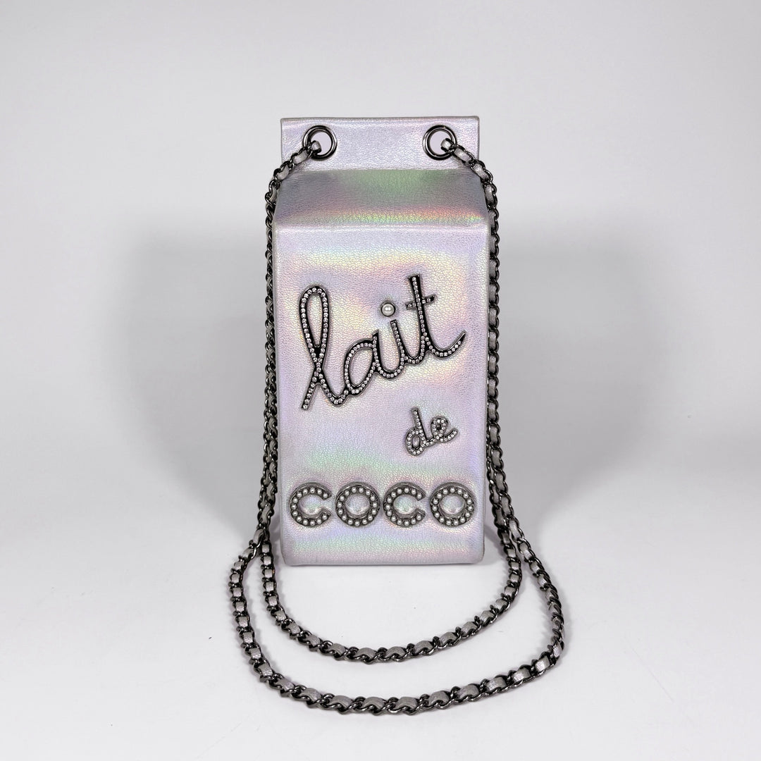 Chanel Iridescent Goatskin Lait De Coco Milk Carton Bag