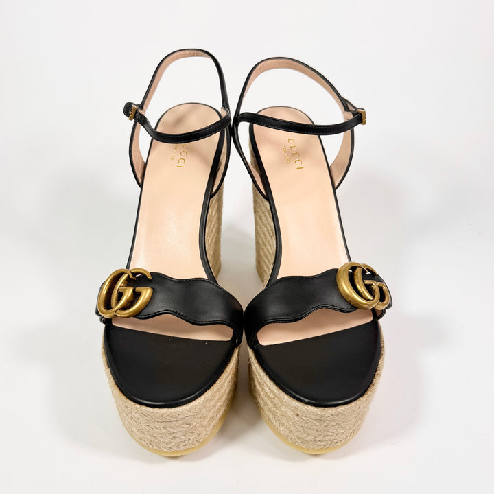 Gucci GG Marmont Espadrille Wedge Sandal - Women’s 11.5