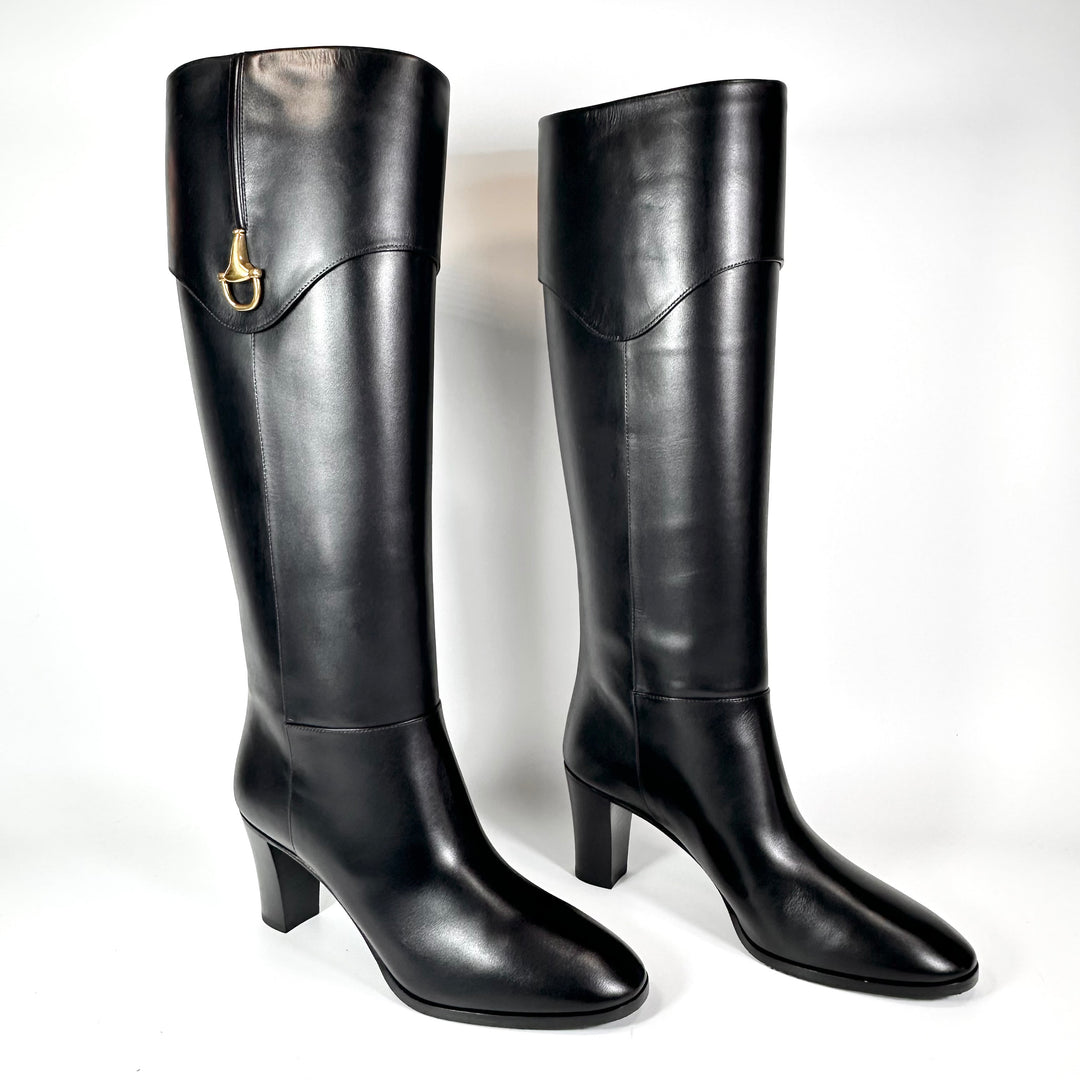 Gucci Half Horsebit Knee High Leather Boot - Women’s 11