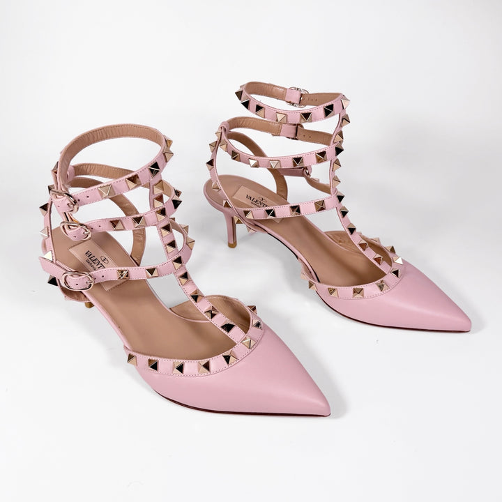 Valentino Nappa Rockstud Ankle Strap Pump Heel - Women’s 8