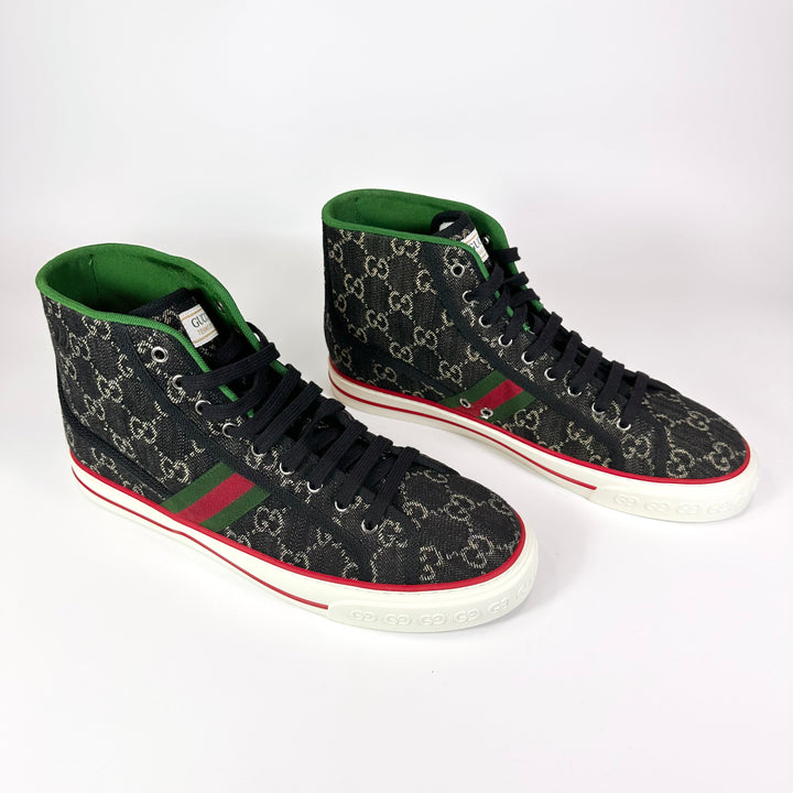 Gucci Denim 1977 Tennis High Top Sneaker - Men’s 10.5