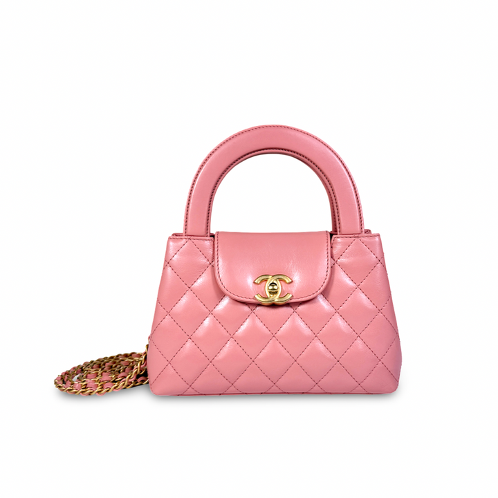Chanel Quilted Aged Calfskin Mini Kelly Shopper