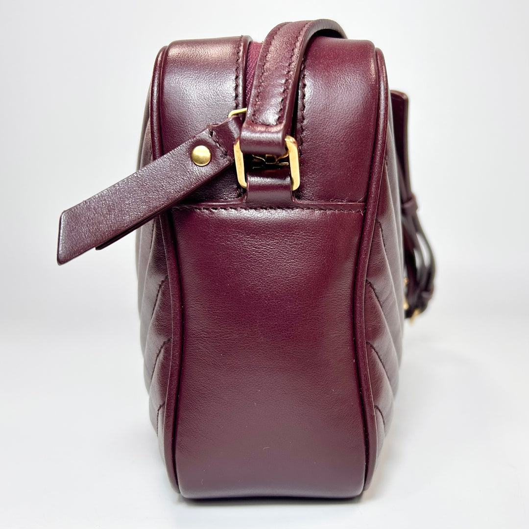 Saint Laurent Medium Lou Camera Bag Burgundy