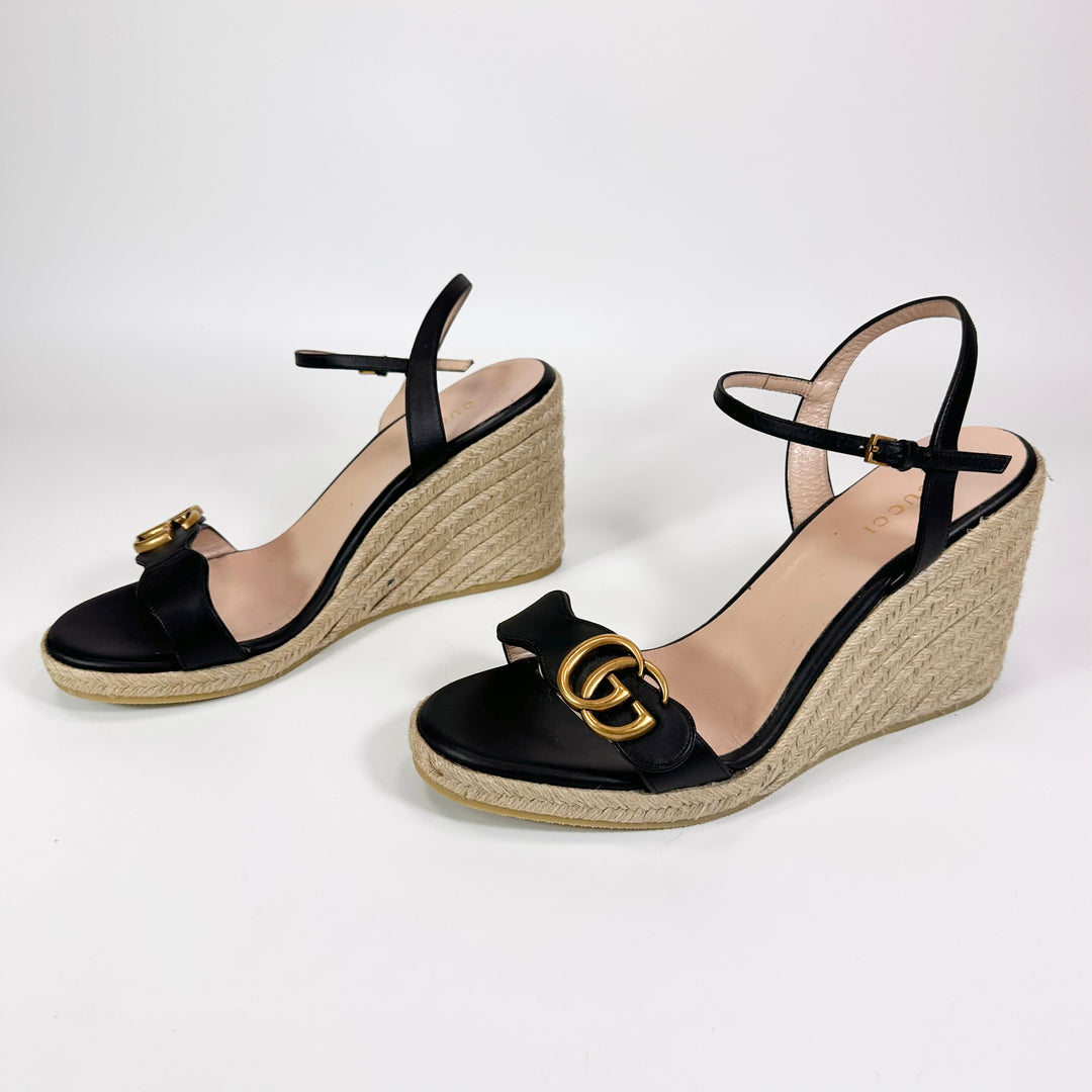 Gucci GG Marmont Espadrille Wedge Heel - Women’s 9.5