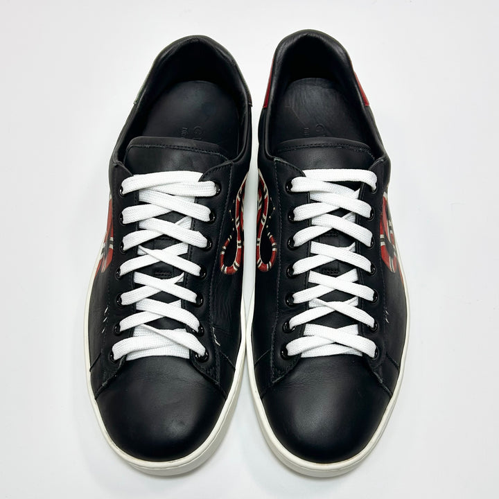 Gucci Snake Black Ace Sneaker - Men’s 10