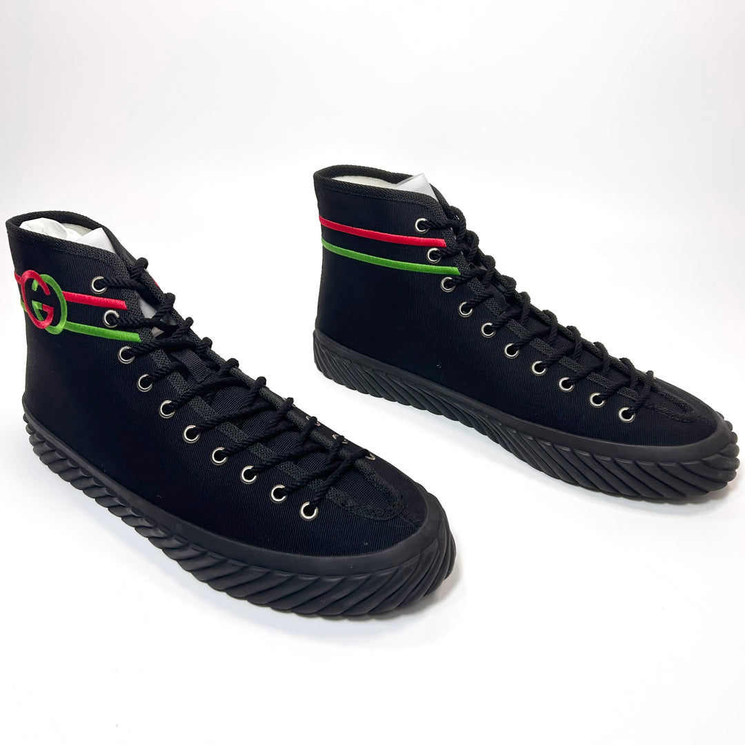 Gucci Interlocking G Canvas High Top Sneaker - Men’s 9.5