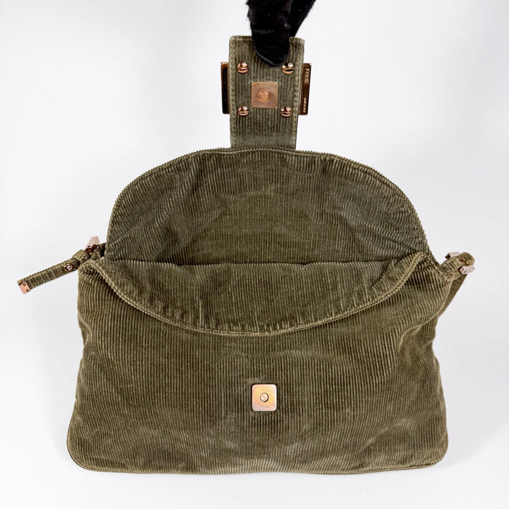 Fendi Corduroy Baguette Bag