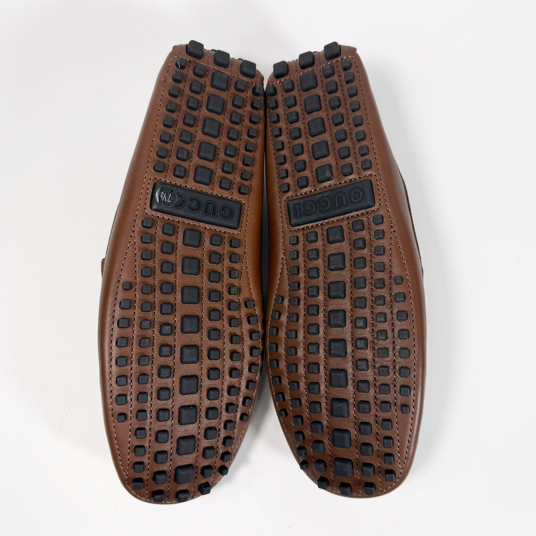 Gucci GG Supreme Leather Driver Loafer - Men’s 8
