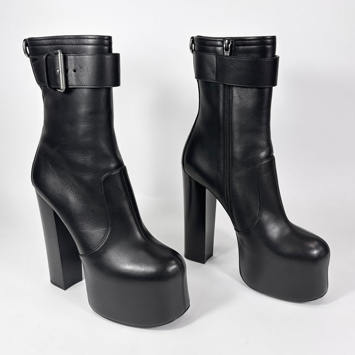 Saint Laurent Mina 95 Buckle Platform Boot - Women’s 8