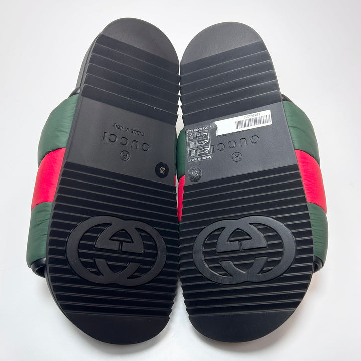 Gucci Padded Nylon Web Slide Sandal - Women’s 5