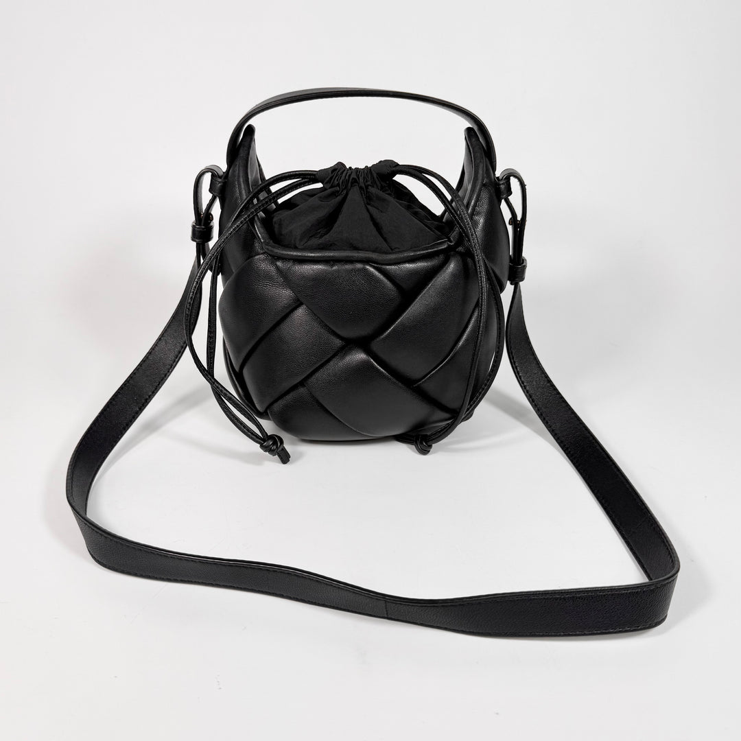 Bottega Veneta Lambskin Intreccio Small Helmet Bag