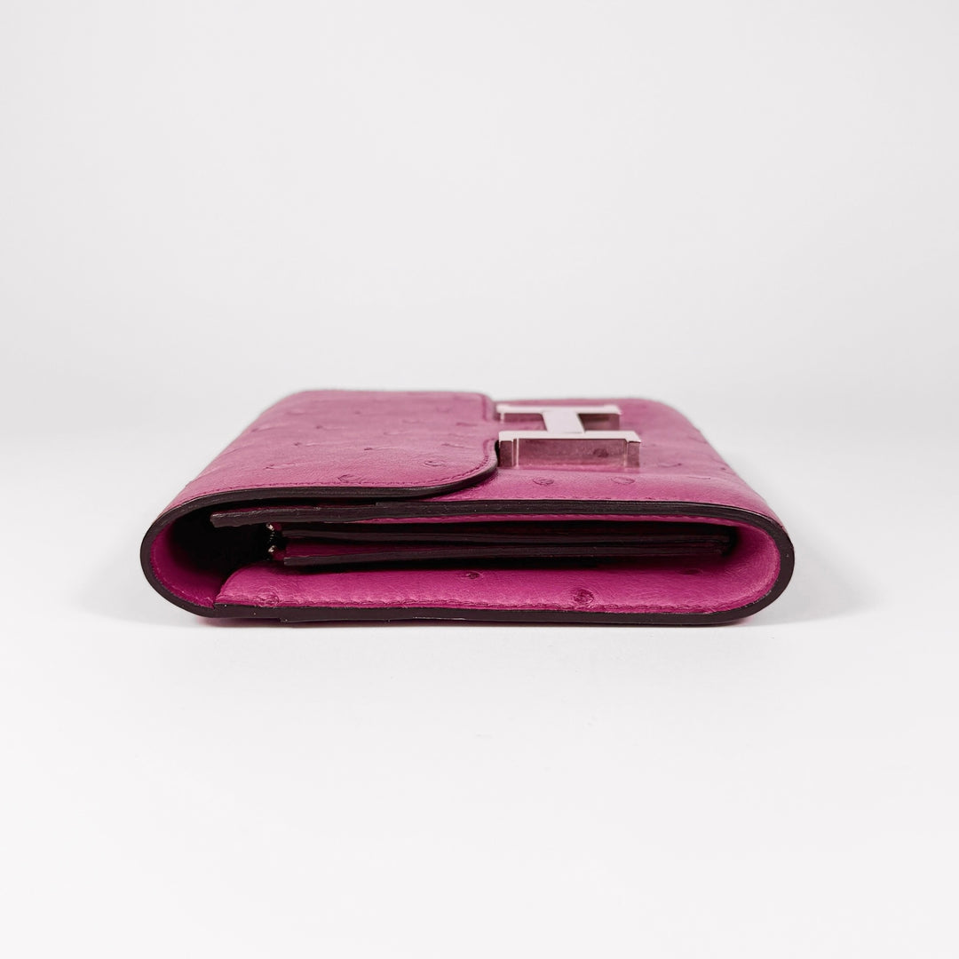 Hermès Fuchsia Ostrich Constance Wallet