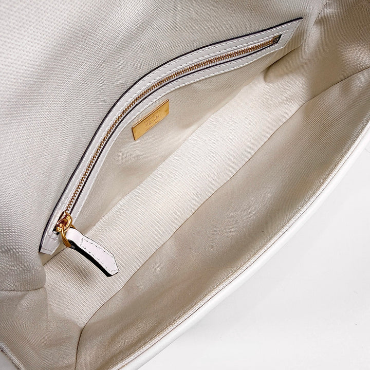 Fendi Embroidered FF Zucca Medium Baguette Bag