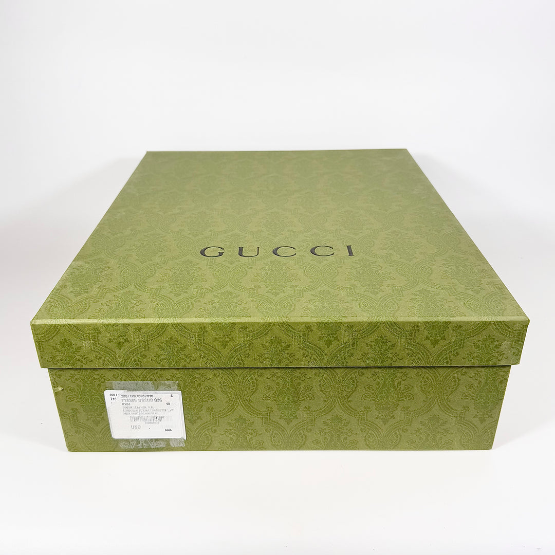 Gucci Cordovan Lux Nappa GG Matelasse Lace Up Combat Boot - Women’s 10