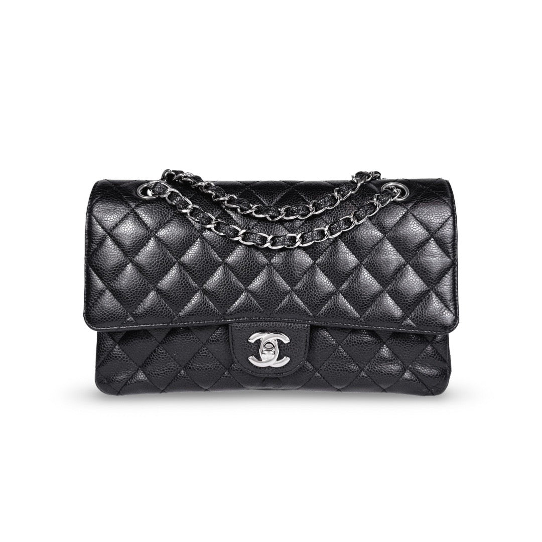 Chanel Quilted Caviar Medium Double Flap Bag