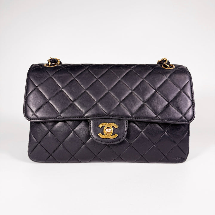 Chanel Vintage 24k Gold Hardware Double Sided Flap Bag