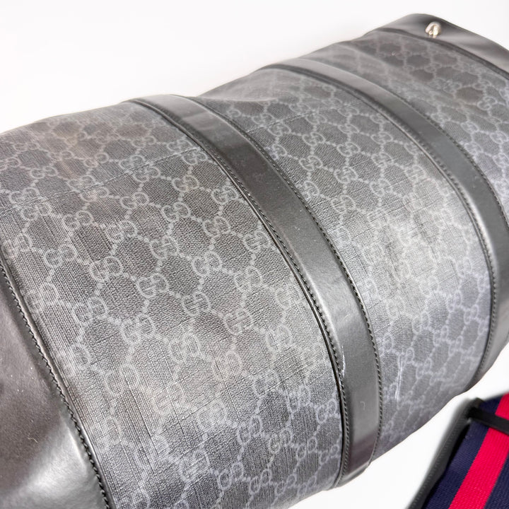 Gucci Black GG Supreme Large Duffle Bag