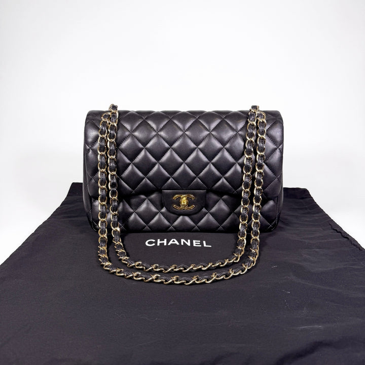Chanel Quilted Lambskin Jumbo Double Flap Bag