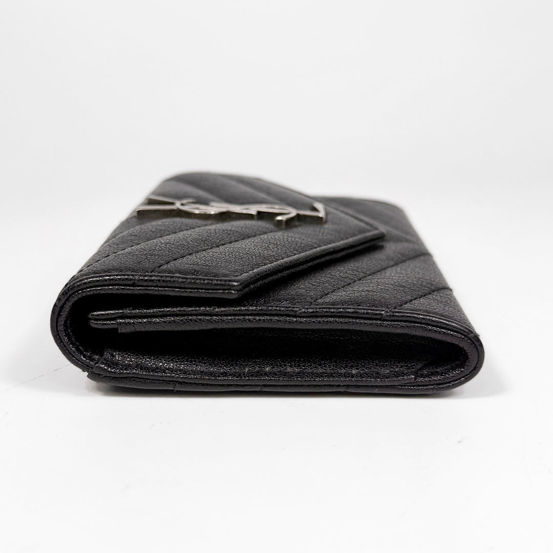 Saint Laurent Grain De Poudre Matelasse Envelope Wallet