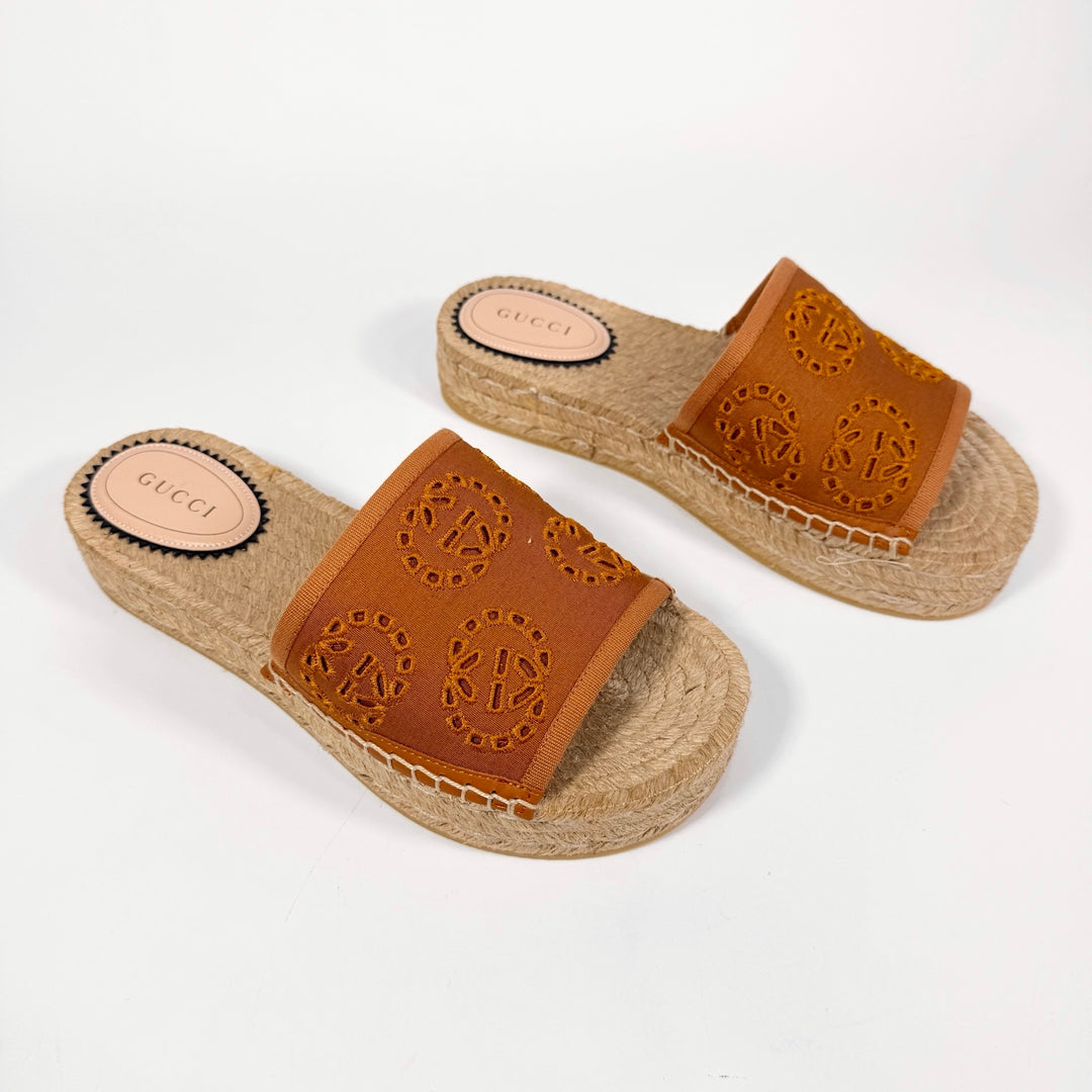 Gucci Damita Eyelet Espadrille Sandal - Women’s 6.5